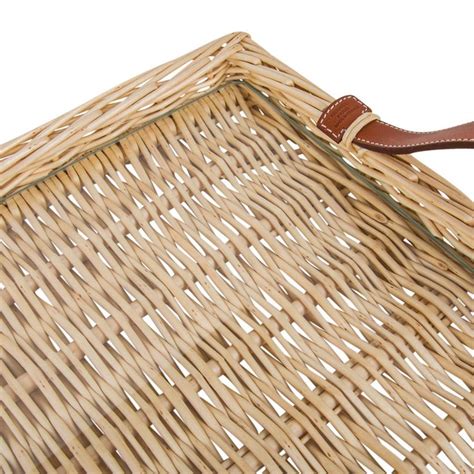 Hermes wicker tray